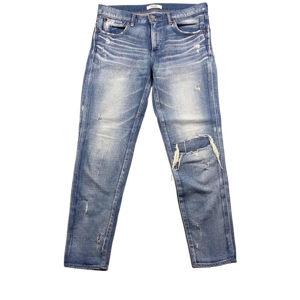 Moussy Vintage Denim Jeans Velma Skinny Jeans Distressed 28 Mid Rise Medium Wash